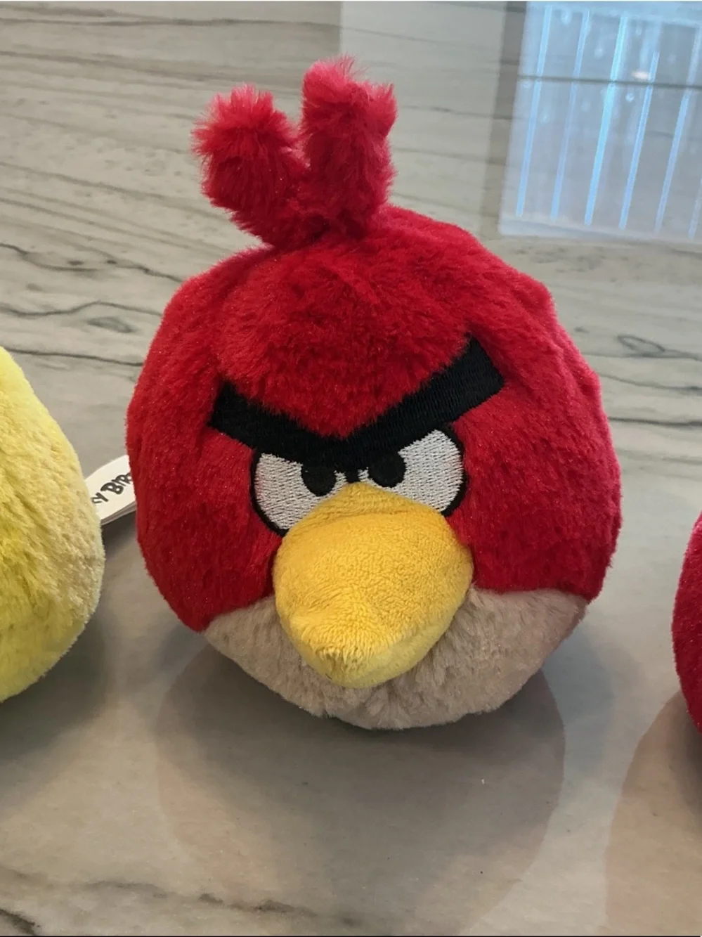 Plush Angry Bird Toy - Red and Yellow lot (3) Space Bird NWT